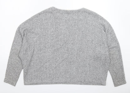 H&M Womens Grey  Knit Pullover Jumper Size L