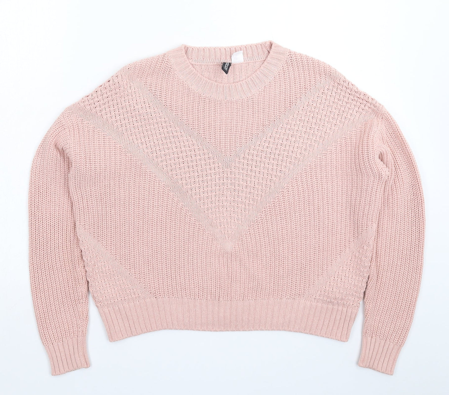 Womens UK Size XS Divided Pink Pullover Jumper