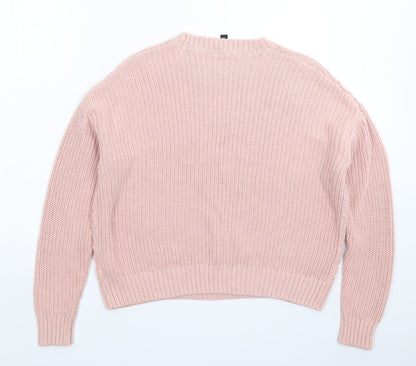 Womens UK Size XS Divided Pink Pullover Jumper