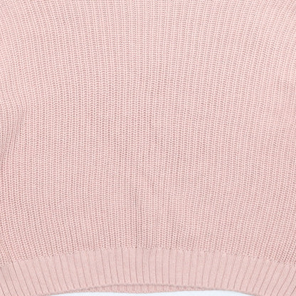 Womens UK Size XS Divided Pink Pullover Jumper
