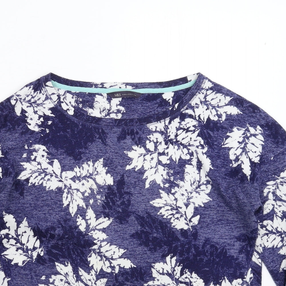 Womens UK Size 12 Marks and Spencer Blue Pullover Jumper