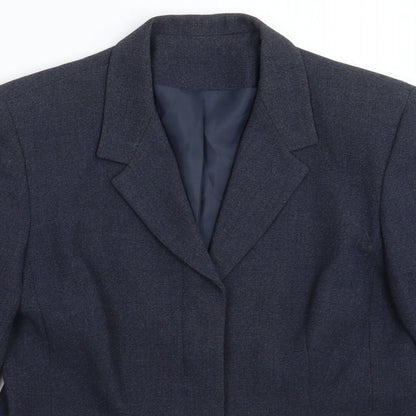 Ann Brooks Womens Blue   Jacket Suit Jacket Size 12