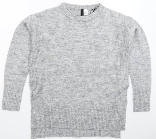 Womens UK Size S Divided Grey Pullover Jumper