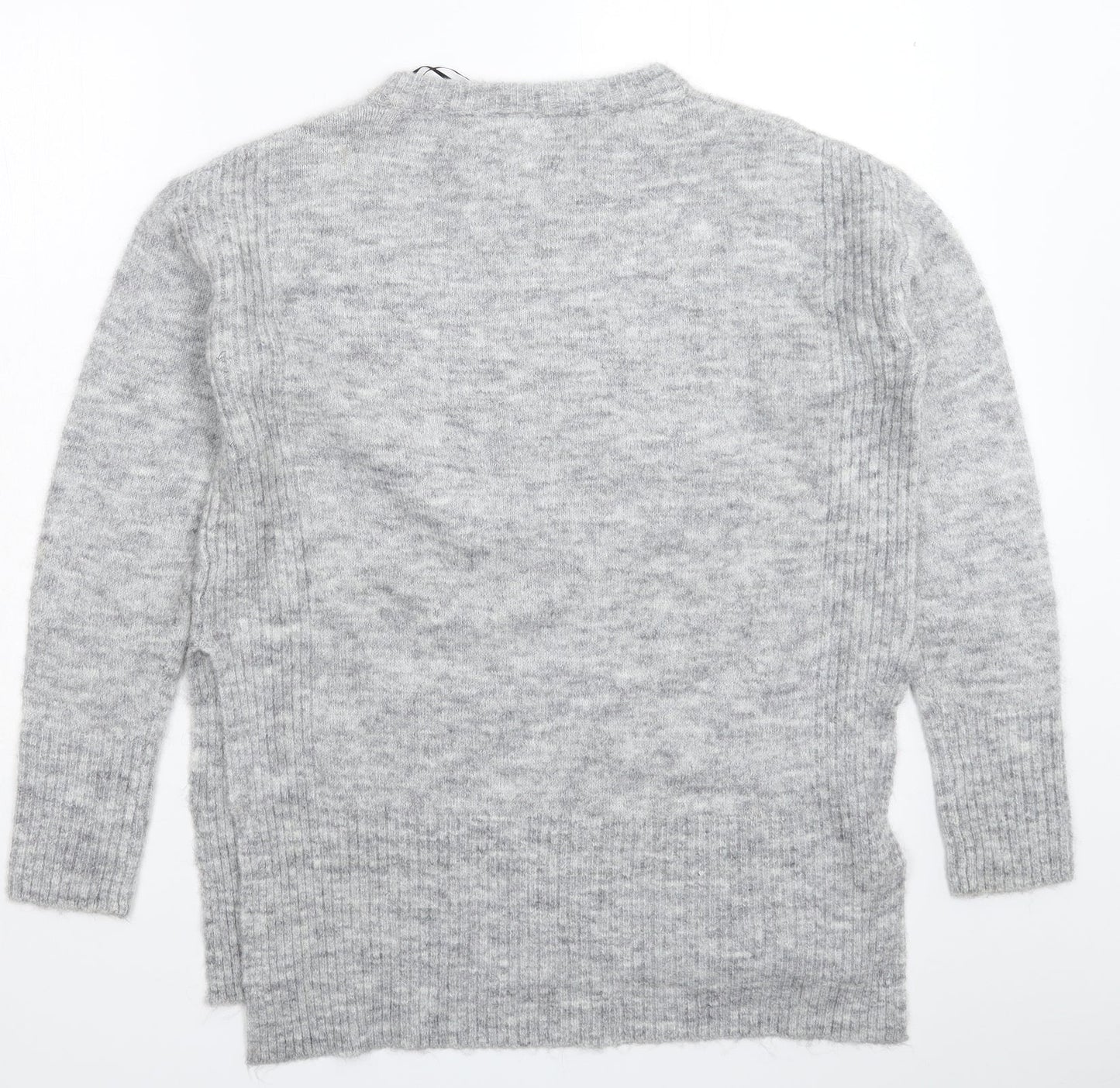 Womens UK Size S Divided Grey Pullover Jumper