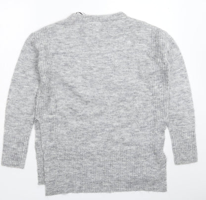 Womens UK Size S Divided Grey Pullover Jumper
