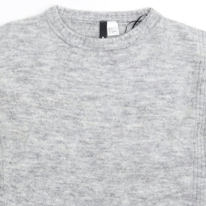 Womens UK Size S Divided Grey Pullover Jumper