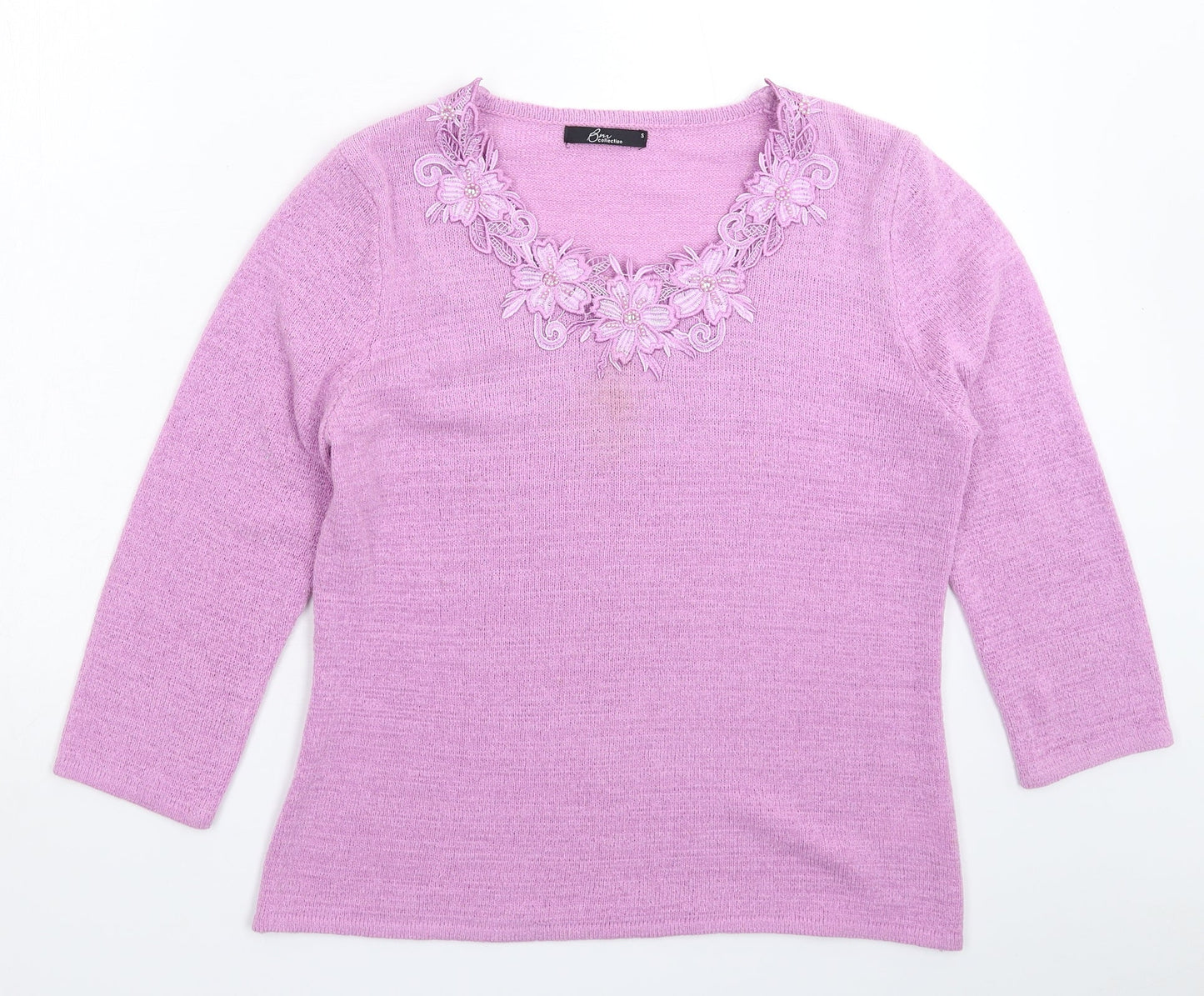 Womens UK Size S BM Pink Pullover Jumper