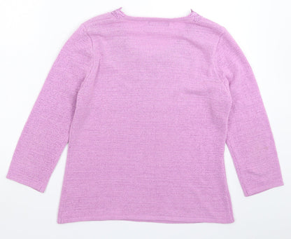 Womens UK Size S BM Pink Pullover Jumper