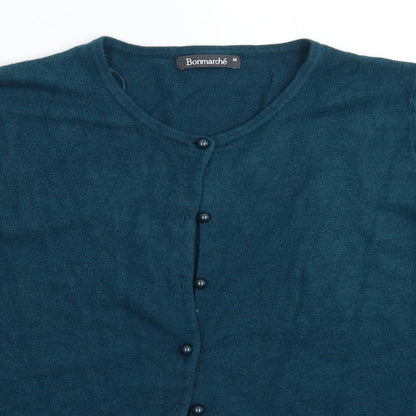 Womens UK Size M Bonmarché Green Cardigan Jumper