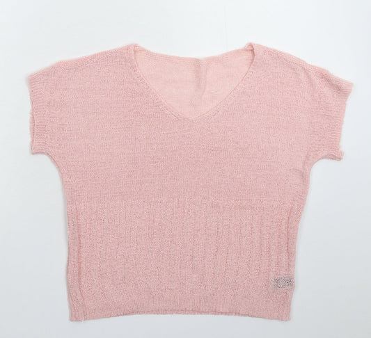 SheIn Womens Pink  Knit Pullover Jumper Size M