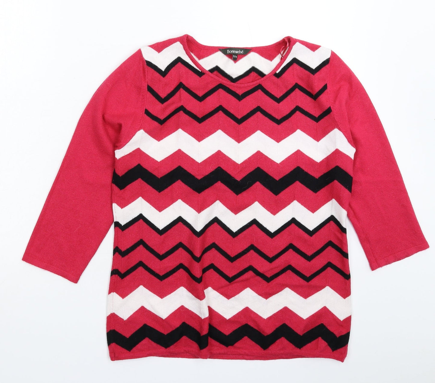 Womens UK Size 14 Bonmarché Pink Pullover Jumper