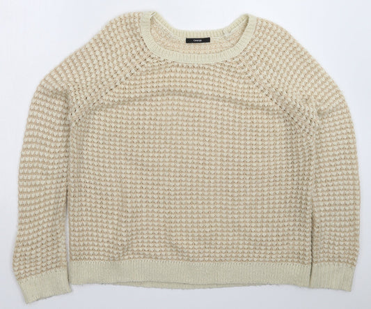 George Womens Beige  Knit Pullover Jumper Size 14