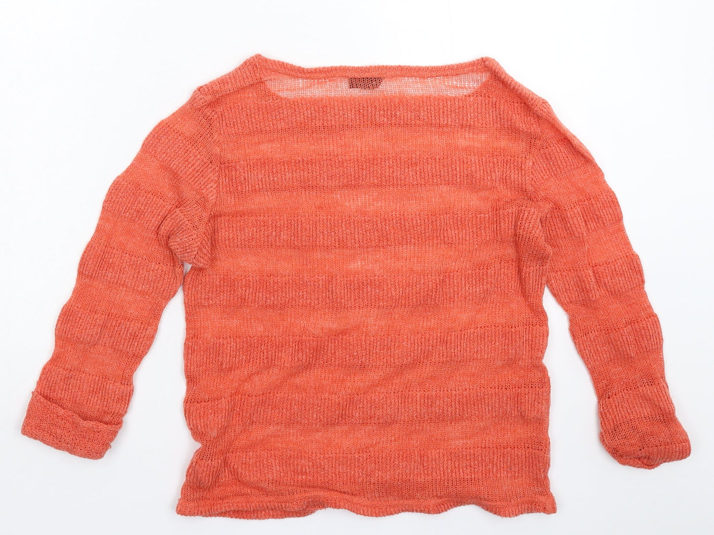 Womens UK Size 10 Topshop Orange Pullover Jumper
