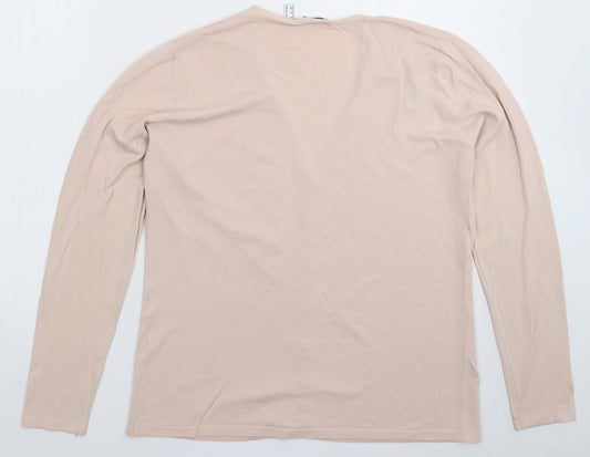 Punt Roma Womens Beige  Knit Cardigan Jumper Size M