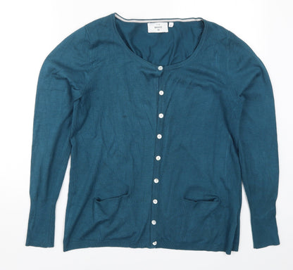 C&A Womens Blue  Knit Cardigan Jumper Size M