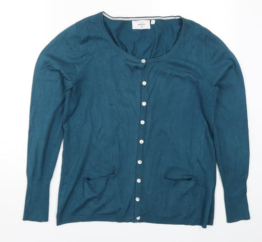C&A Womens Blue  Knit Cardigan Jumper Size M