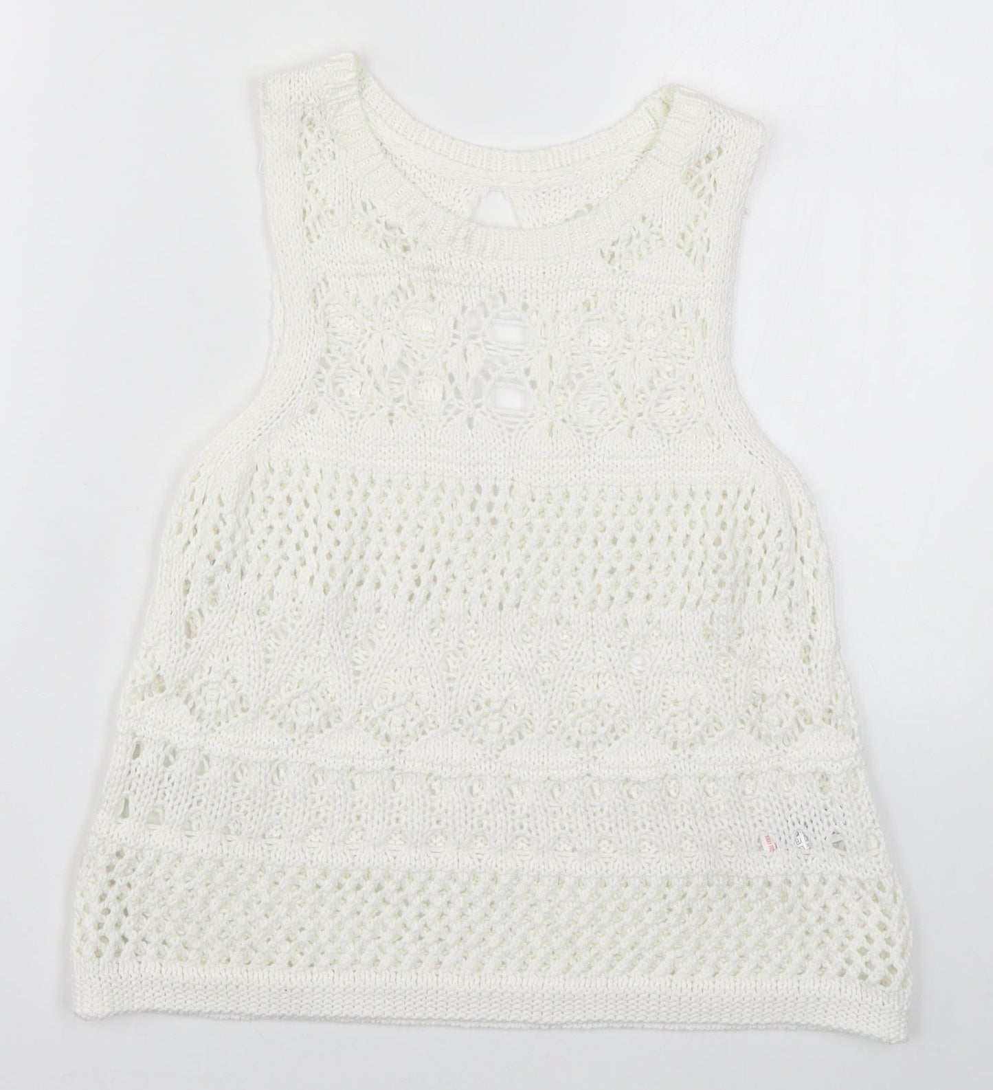 Womens UK Size 6 NEXT White Vest Jumper