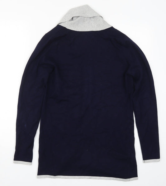 Preworn Womens Blue  Rayon Cardigan Jumper Size S