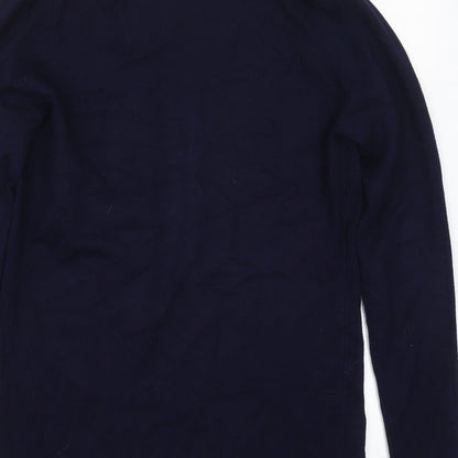Preworn Womens Blue  Rayon Cardigan Jumper Size S