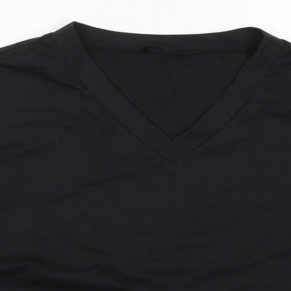 SheIn Womens Black Geometric  Pullover Sweatshirt Size M