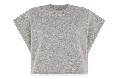 Izabel Womens Beige   Basic T-Shirt Size 8