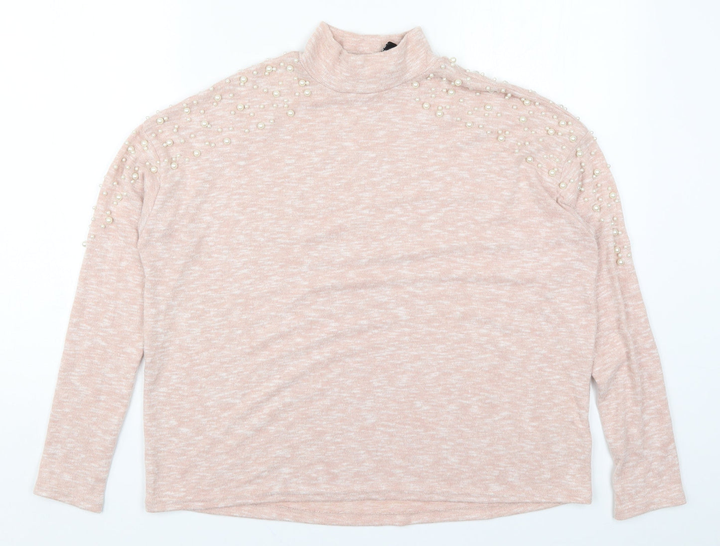 Womens UK Size S H&M Pink Pullover Jumper