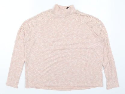 Womens UK Size S H&M Pink Pullover Jumper