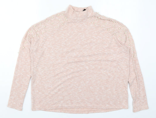 Womens UK Size S H&M Pink Pullover Jumper