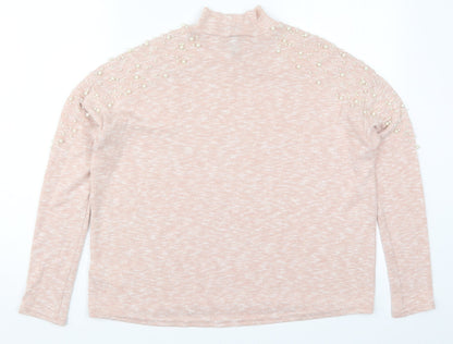 Womens UK Size S H&M Pink Pullover Jumper