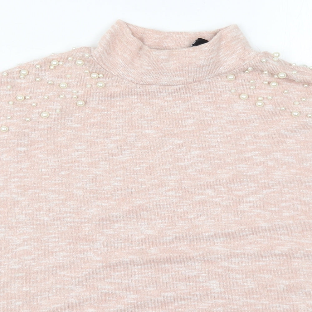 Womens UK Size S H&M Pink Pullover Jumper