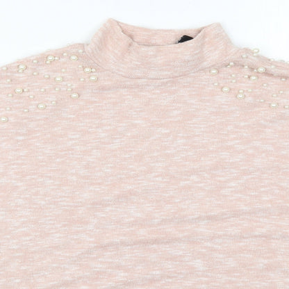Womens UK Size S H&M Pink Pullover Jumper