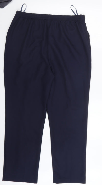 Womens UK Size 16 Papaya Regular Fit  Blue Trousers