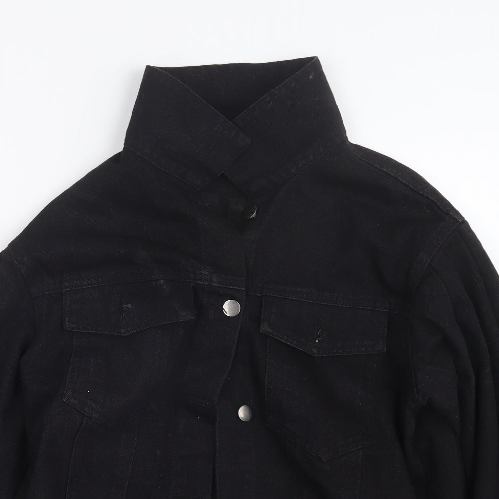 SheIn Womens Black  Denim Jacket  Size XS