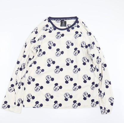 Love to Lounge Womens Blue Geometric  Top Pyjama Set Size 10  - Mickey Mouse