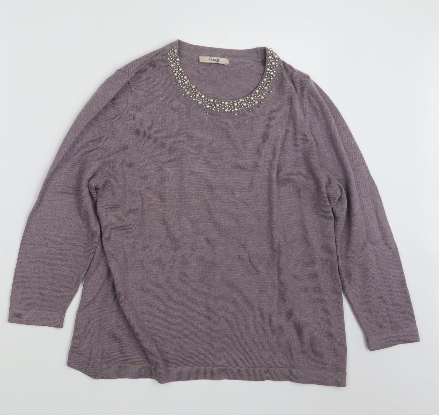 Womens UK Size 12 Marks and Spencer Purple Pullover Jumper