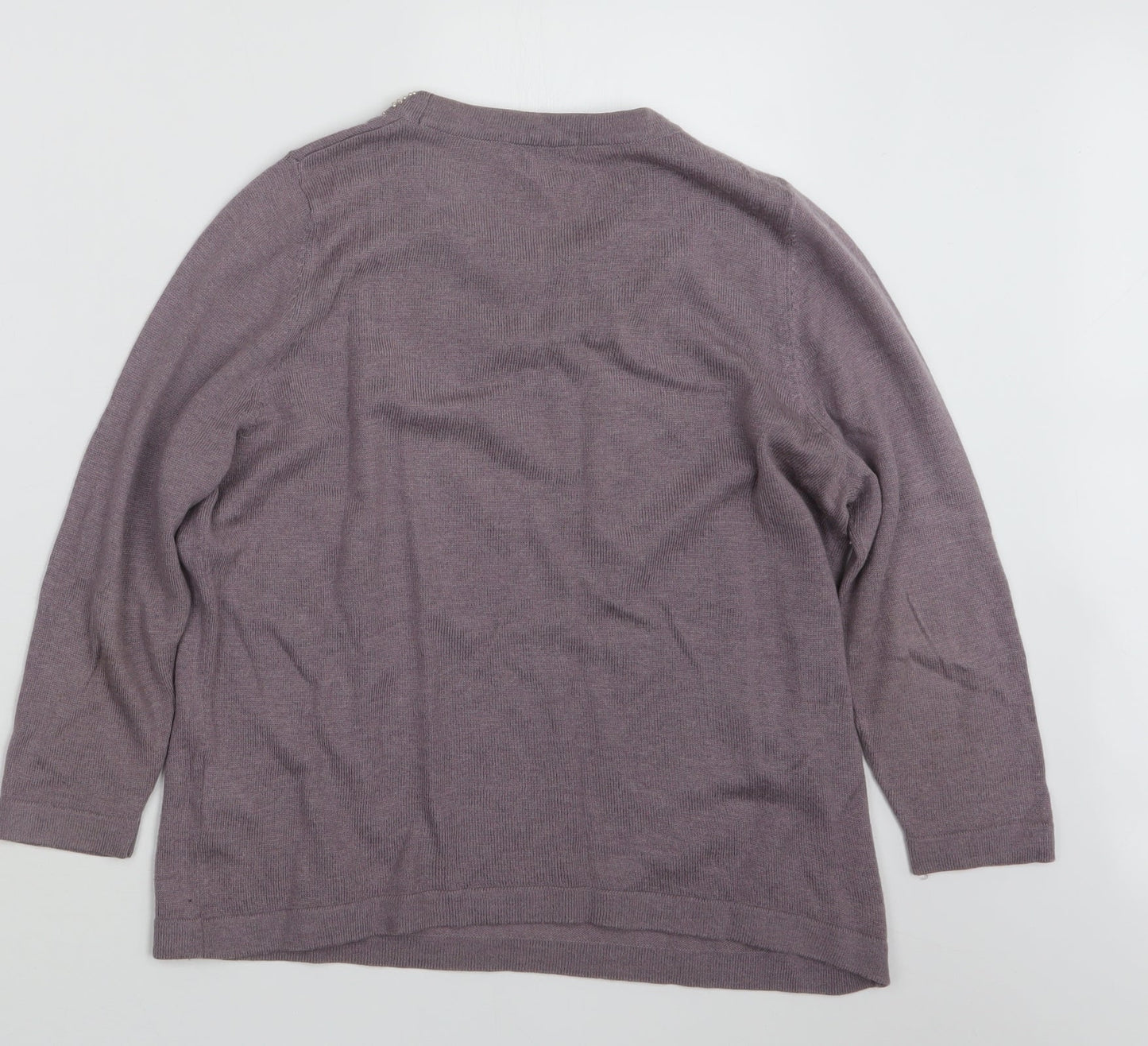 Womens UK Size 12 Marks and Spencer Purple Pullover Jumper