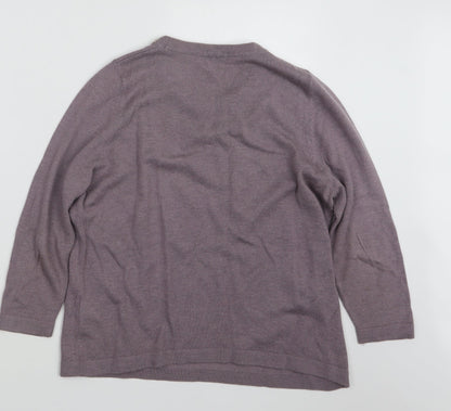 Womens UK Size 12 Marks and Spencer Purple Pullover Jumper
