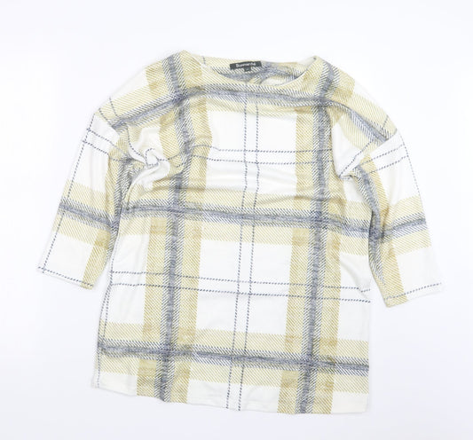 Bonmarché Womens Green Check  Basic T-Shirt Size 10