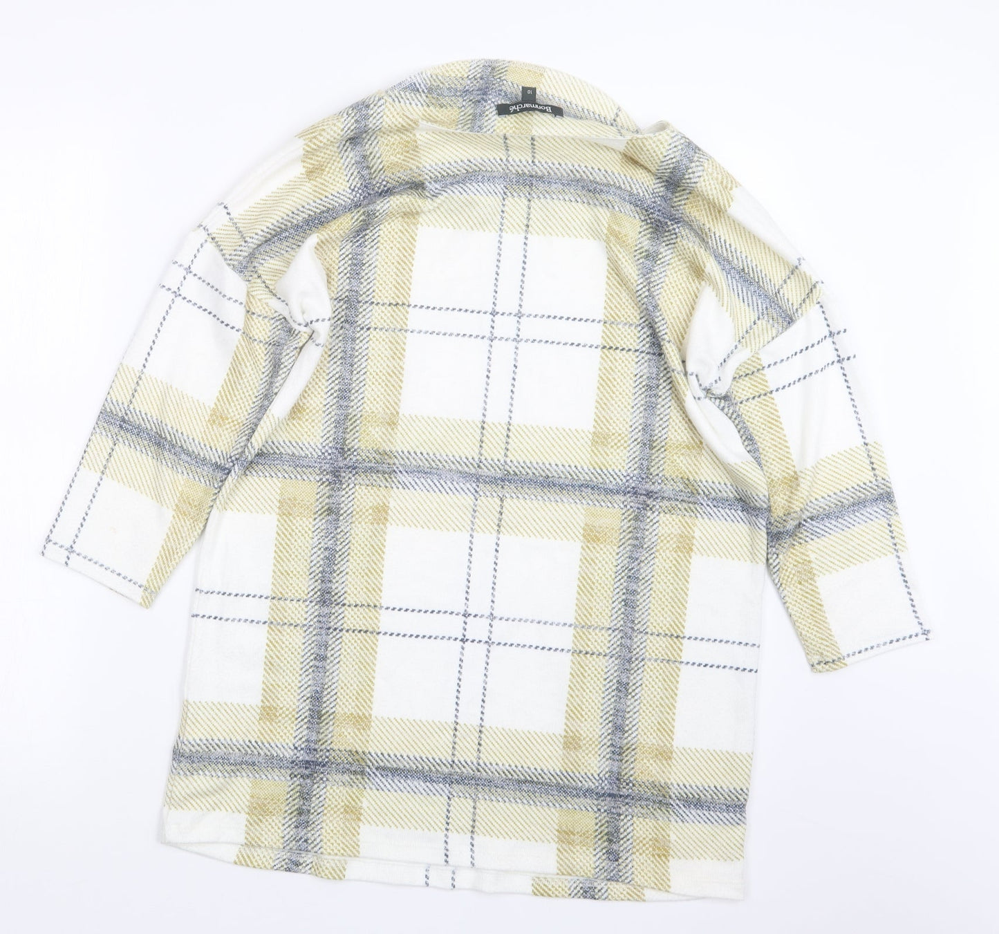 Bonmarché Womens Green Check  Basic T-Shirt Size 10