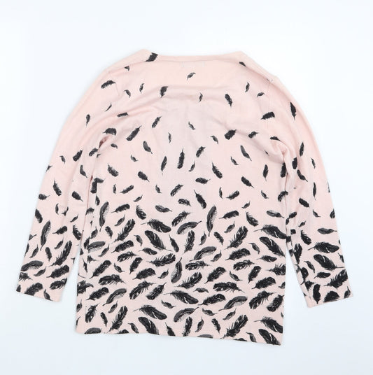 Womens UK Size 8 M&Co Pink Pullover Jumper