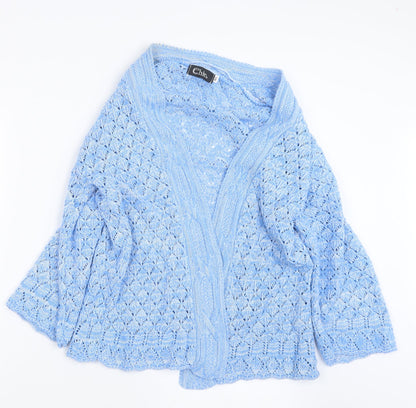 Womens UK Size M CHIC Blue Cardigan Jumper