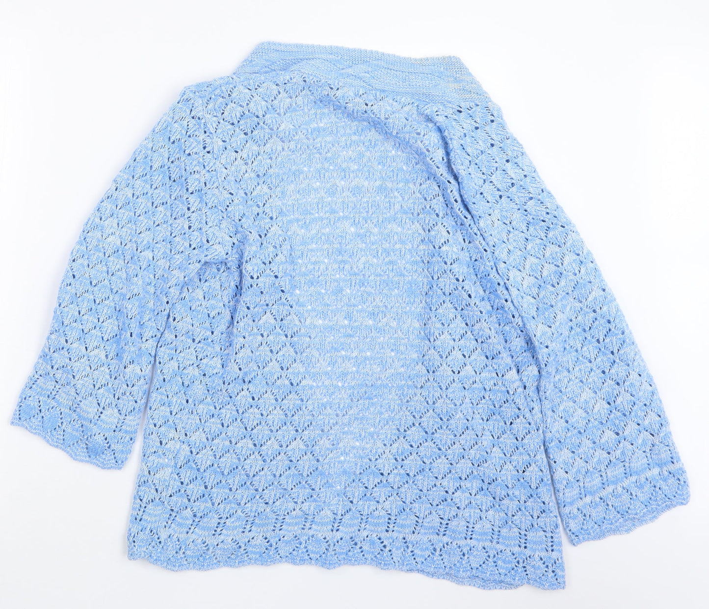 Womens UK Size M CHIC Blue Cardigan Jumper