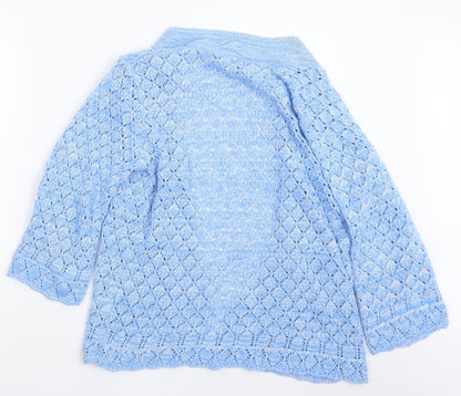 Womens UK Size M CHIC Blue Cardigan Jumper