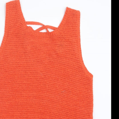 Womens UK Size 10 New Look Orange Pullover Jumper