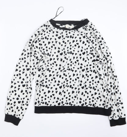 Matalan Womens Black Animal Print  Top Pyjama Top Size M