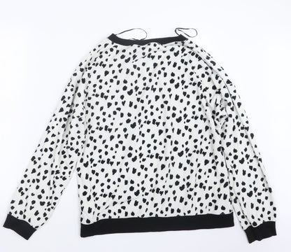 Matalan Womens Black Animal Print  Top Pyjama Top Size M