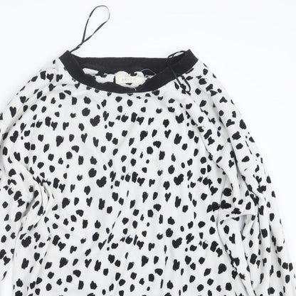 Matalan Womens Black Animal Print  Top Pyjama Top Size M
