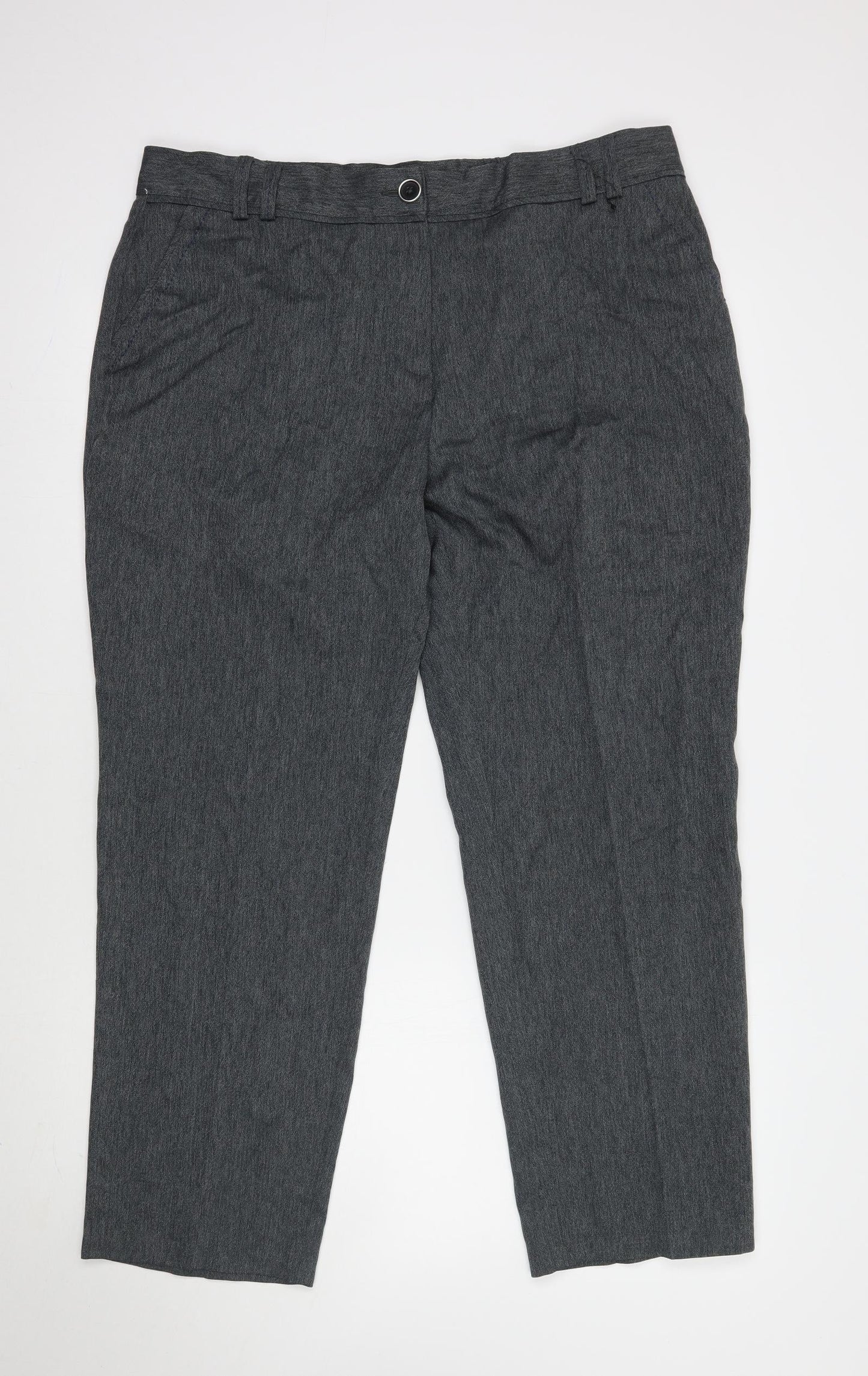 Womens UK Size 18 Marks and Spencer Regular Fit  Grey Trousers