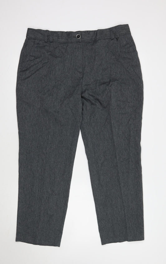 Womens UK Size 18 Marks and Spencer Regular Fit  Grey Trousers