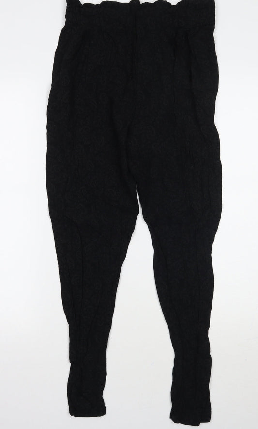 Womens UK Size 36 Zara Regular Fit  Black Trousers
